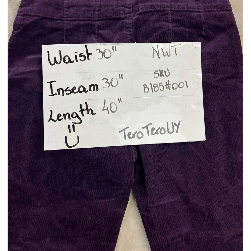 New The Children's Place Girls Midnight Plum Corduroy Flare Pants Size 16 NWT